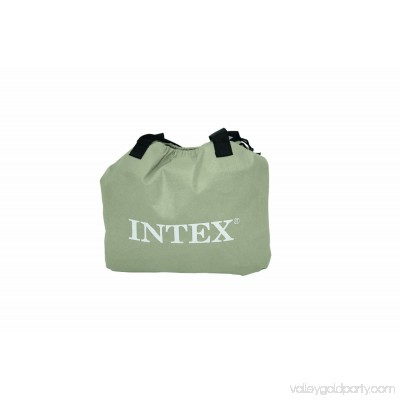 Intex Deluxe Twin Pillow Rest Raised Soft Flocked Air Mattress + Pump | 67731E